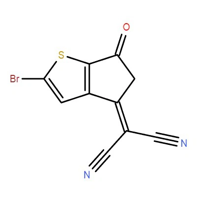 CAS:2446466-88-0|2-(2-Brom-6-okso-5,6-dihidro-4H-ciklopenta[b]tiofen-4-ilidēns)malononitrils
