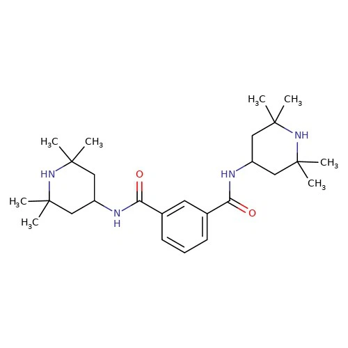 CAS:42774-15-2|N1,N3-Bis(2,2,6,6-tetrametilpiperidīna-4-il)izoftalamīds