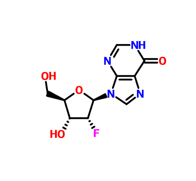 9-[(2R,3R,4R,5R)-3-fluor-4-hidroksi-5-(hidroksimetil)oksolan-2-il]-3H- purīns{11}}viens CAS NR.: 80049-87-2