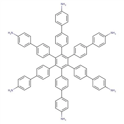 CAS:1355992-59-4|3'',4'',5'',6''-tetrakis(4'-amino[1,1'-bifenil]-4-il)-[1,1':4',1" :2'',1''':4'',1''''-kvinkfenil]-4,4''''-diamīns