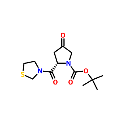 CAS 401564-36-1|(2S)-4-okso-2-(3-tiazolidinilkarbonil)-1-pirolidīnkarbonskābes terc-butilesteris